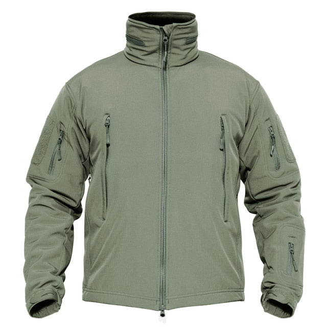 TACVASEN Tactical Waterproof Military Soft Shell Fleece Jacket - Airsoft Clothing Windbreaker