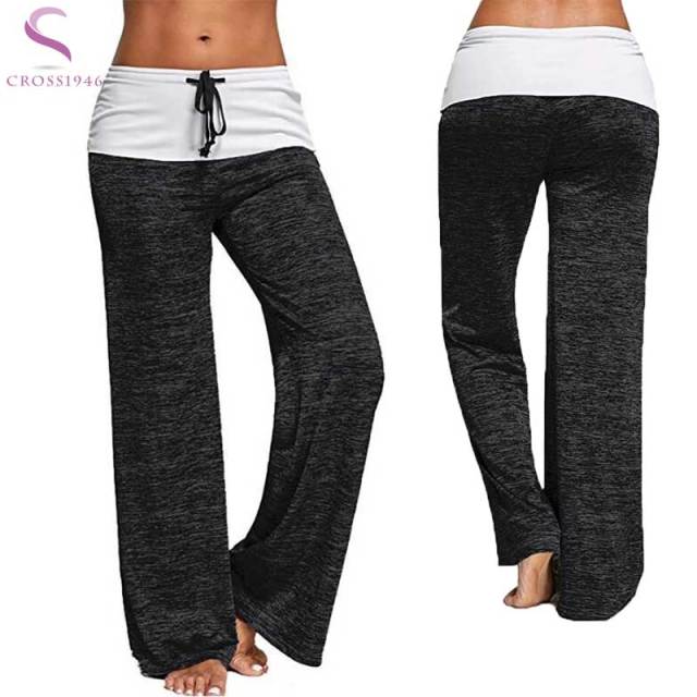 YUHAOTIN Wide Leg Yoga Pants for Women with Pockets Long Mens Summer  Fitness Patchwork Bodybuilding Skin Tight-Drying Long Sports Pants Loose  Yoga Pants for Women Petite Tall Yoga Pants for Women Long 